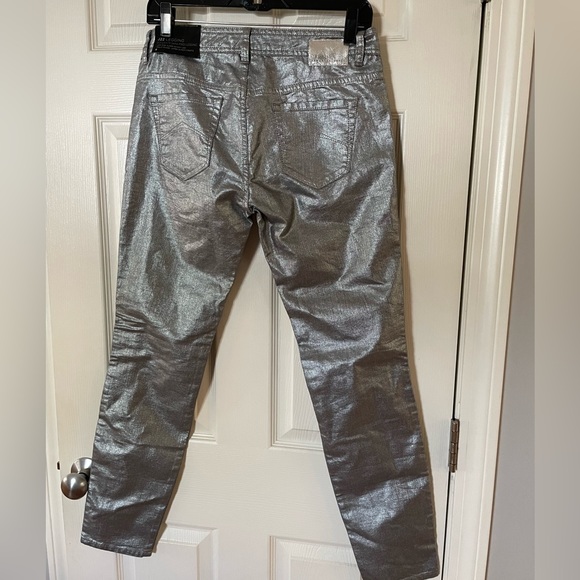 NWT ARMANI Silver Jeans ✨🩶✨ Metallic Denim - Picture 9 of 13